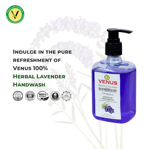 Venus Bracing Lavender Hand Wash - Gentle and Moisturizing, 250ml