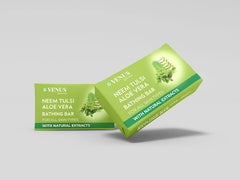 Venus Neem Tulsi Aloe Vera Bathing Bar - 100g, For All Skin Types with Natural Extracts